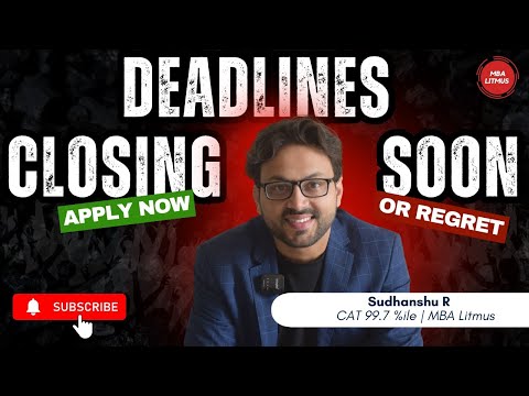 TOP B-SCHOOL DEADLINES 2026🚨 | MBA Forms Closing Soon