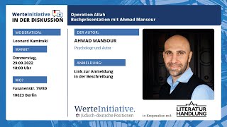 Vorschaubild: Werte(Initiative) in der Diskussion: „Operation Allah“ – Buchpräsentation von Ahmad Mansour