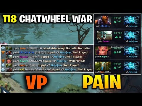 VP vs PAIN GAMING TI8 - TROLLING WITH TIPS & CHAT WHEEL Game 1