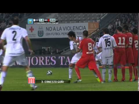Gol de Ernesto Goñi  Estudiantes 1 0 Independiente