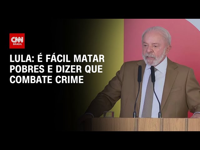 É fácil matar pobres e dizer que combate crime, diz Lula | HORA H