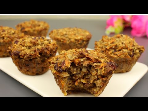 If you have a cup of oatmeal and a carrot, make muffins! No sugar! No flour! No oil!