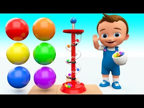 Baby Learning Colors for Children with Color Balls Slider Wooden ToySet 3D Kids Fun Play Educational
