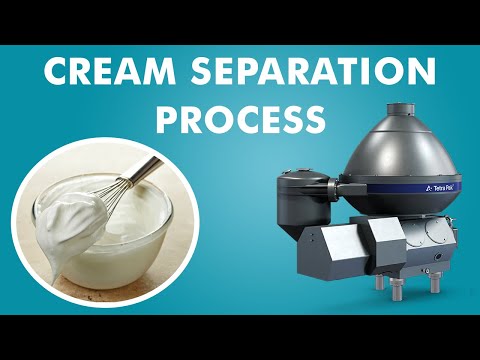 Cream separation process from milk