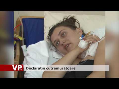 Declarație cutremurătoare