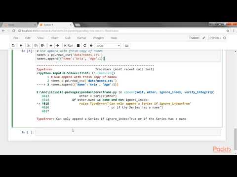 Data Analysis and Exploration with Pandas Appending New Rows to DataFrames|packtpub com