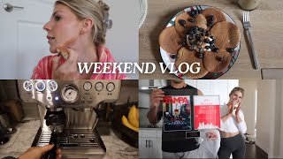 WEEKEND VLOG: protein pancake recipe, Jay’s surprise for me, natural makeup look, church + groceries