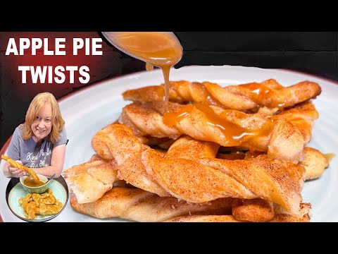 Easy Apple Pie Twists with Caramel Dipping Sauce