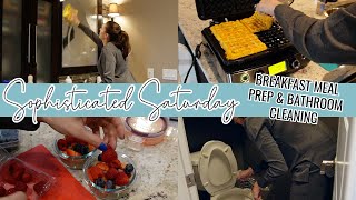 BATHROOM DEEP CLEAN & BREAKFAST MEAL PREP // Productivity & Motivation to Get it All Done