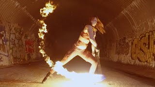 Underground Fire Rope Dart Dance Performance (All 