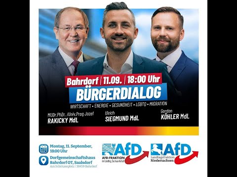 Bürgerdialog in Bahrdorf mit Jozef Rakicky, MdL + Ulrich Siegmund, MdL + Gordon Köhler, MdL