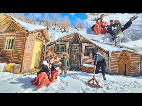A Simple Winter, A Strong Family 💙 Nomadic Life in the Mountains of Iran