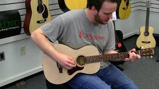 Video thumbnail for Art & Lutherie Roadhouse Parlor Guitar Demo by jimlaabsmusic