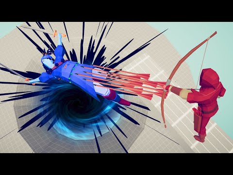 BLACK HOLE NARROW BRIDGE MELEE vs RANGE UNITS TOURNAMENT - TABS Totally Accurate Battle Simulator