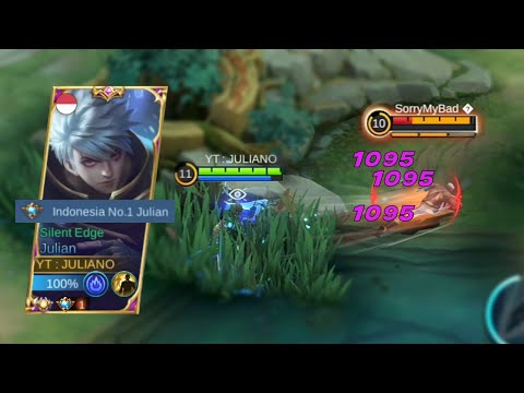 NERFED JULIAN BUT STILL OP!!😱 | TOP GLOBAL JULIAN BEST BUILD AND EMBLEM SET ( HACK DAMAGE ) MLBB