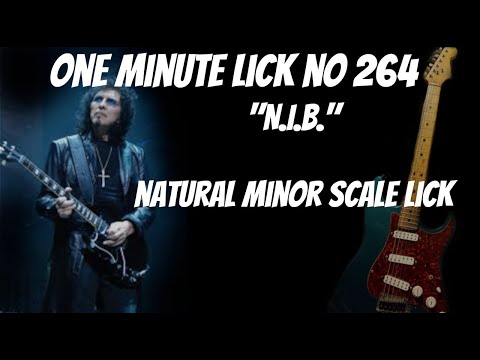 #OneMinuteLick 264 Tony Iommi "N.I.B." Natural Minor Scale Lick
