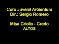 MISA CRIOLLA - 3 CREDO (ALTOS) 