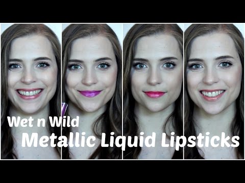 Wet n Wild Metallic Liquid Lipstick Lip Swatches Video