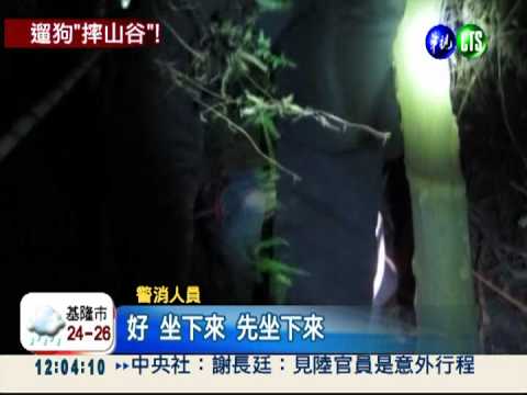 婦人偕狗登山 失足墜谷卡樹叢
