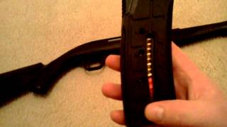 Mossberg 702 w/ 25 round magazine loading trick!