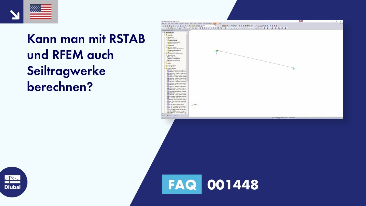 [EN] FAQ 001448 | Kann man mit RSTAB und RFEM auch Seiltragwerke berechnen?