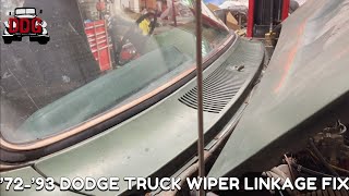 How To Replace The Wiper Linkage Bushings In Your 1972-1993 Dodge Pickup Truck