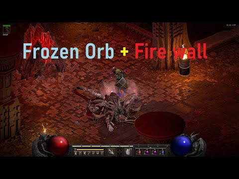 [D2R] Frozen Orb + Firewall Sorcerer MF450 [Run 4 Boss]