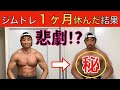 【ビフォーアフター】筋肉バカのマッチョが1ヶ月ガチでジムを休んだ結果
