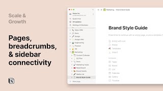 Notion 101: Pages, breadcrumbs, and sidebar