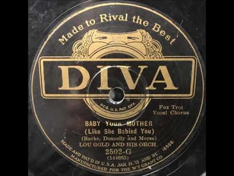 Lou Gold "Baby Your Mother (Like She Babied You)" 1927 Society Jazz 78 RPM