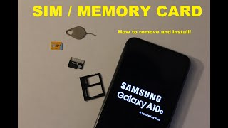 Samsung A10 SIM Card & Micro SD How to Insert or Remove