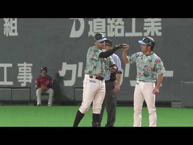 【1回表】打順変更成功!! マリーンズ・レアード 先制のライト前タイムリー!! 2019/7/21 F-M