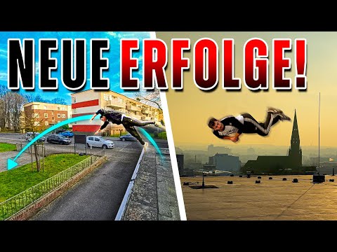FETTER SALTO in Solo-Session! & Ich LERNE Saltos über den DÄCHERN der Stadt!