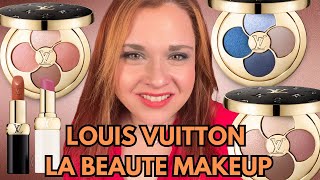 LOUIS VUITTON LA BEAUTÉ Makeup - Unboxing and Review! Lipstick, Eyeshadow, and Lip Balm Review!!