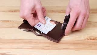Классическое мужское портмоне из натуральной кожи Shvigel 16506 коричневое