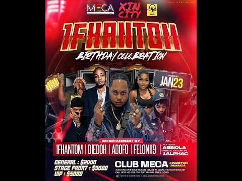 1 FHANTOM BIRTHDAY VLOG AT CLUB MECA FT ADOFO / FELONI 19 / DIEDOH AND BUNKIN KINGSTON JAMAICA