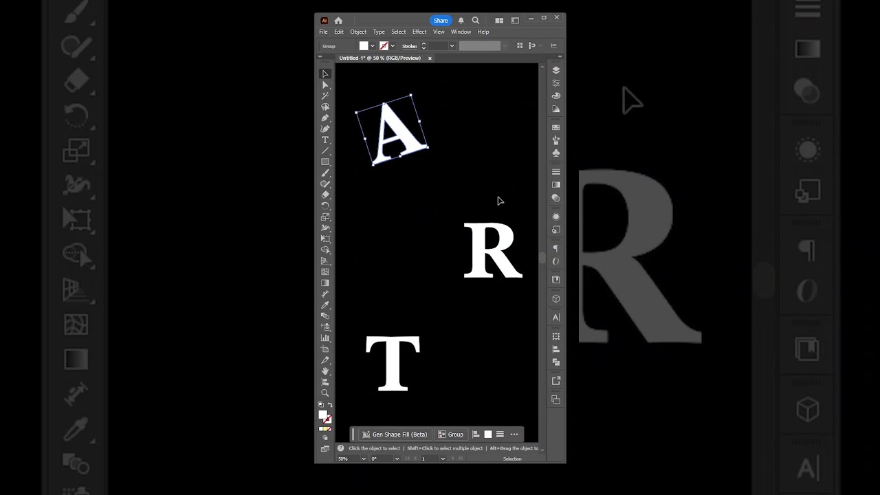 Geometric Text Effect in Illustrator – Easy & Stylish!