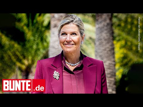 Máxima der Niederlande – Bordeauxrot bis ins letzte Detail – sie perfektioniert den Business-Look