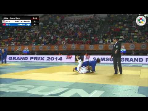 Hannah MARTIN (USA) Vs Ozge AKARSU (TUR) - Judo Grand Prix Samsun 2014 [-63kg]