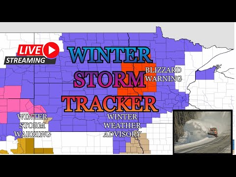 LIVE TRACKING BLIZZARD AND WINTER STORM ACROSS DAKOTAS AND MINNESOTA