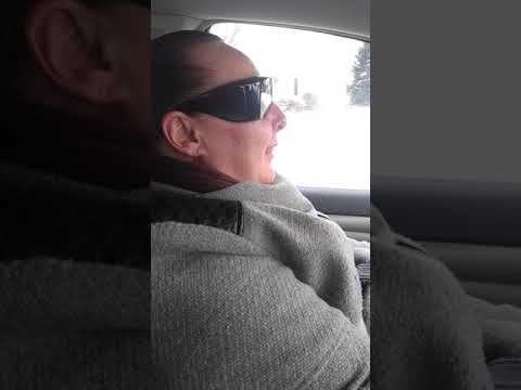 Blind lady driving