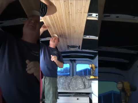 VAN BUILD: Cedar Plank Ceiling