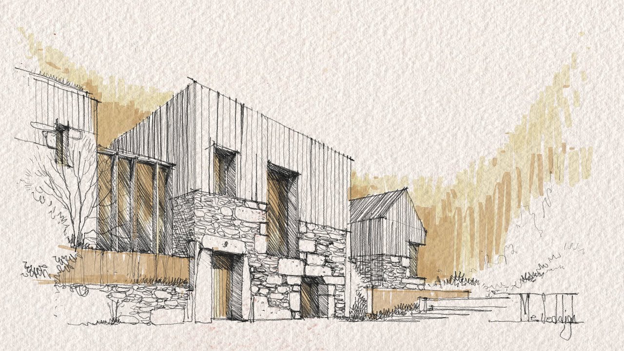 Draw like an Architect | architectural concept design | How to Draw in two Point Perspective