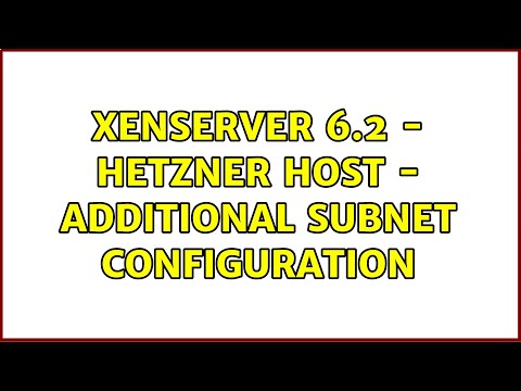 XenServer 6.2 - Hetzner host - Additional Subnet Configuration