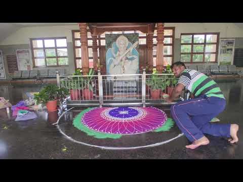 SARASWATI STATUE | Rangoli Art | Gurumurthi Naik