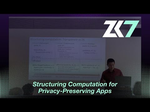 ZK7: Structuring Computation for Privacy-Preserving Apps - Wei Dai - Bain Capital Crypto