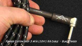 Video thumbnail for Fender 10ft Custom Shop Instrument Cable (With Right Angled Jack) - Black  - Nevada Music UK by PMTV Portsmouth