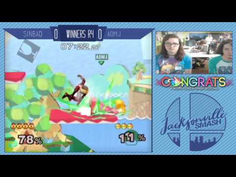 Jax Smash Weekly 4/13/17 - Sinbad(Sheik) Vs ADMJ(Peach) - Melee Winners Semis