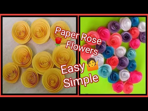How To Make Small Paper Rose🌹 Flowers, Very Easy and Simple #1mincrafts #Deepanjali #Artcrafts