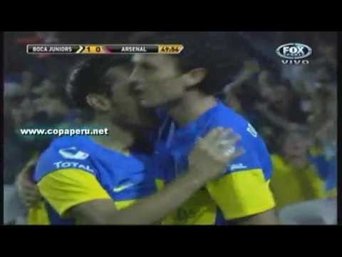 Gol de Pablo Ledesma - Boca Juniors vs Arsenal de Sarandí - Copa Libertadores [29/03/12]